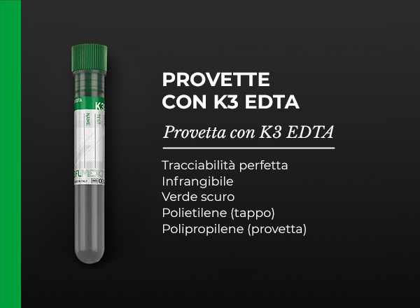 provetta con K3 EDTA verde scuro