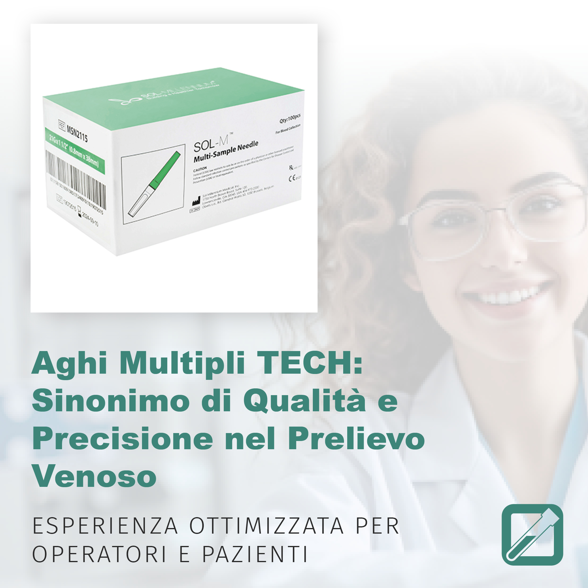 Aghi multipli della linea TECH: qualità e precisione nel prelievo di sangue