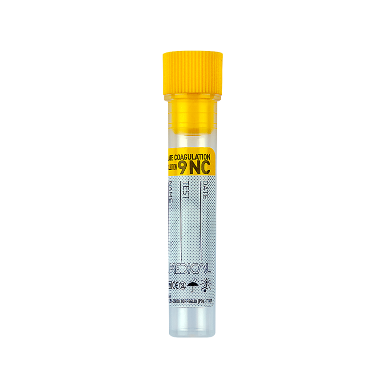 provetta con 0,1 ml di sodio citrato (3,8%) x 0,9 ml di sangue (coagulazione)