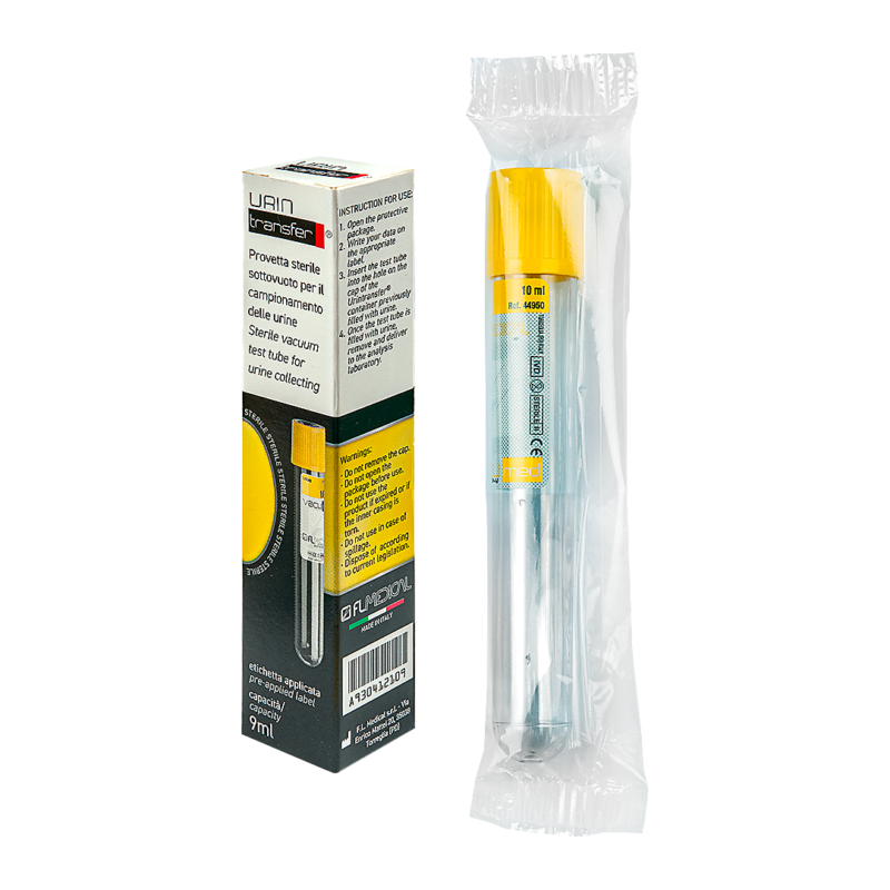provetta sottovuoto senza preservante x 10 ml di urina