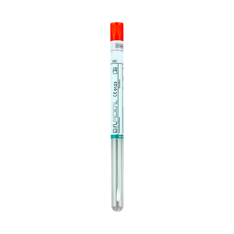 tampone in provetta di polipropilene 12x150 mm (alluminio)