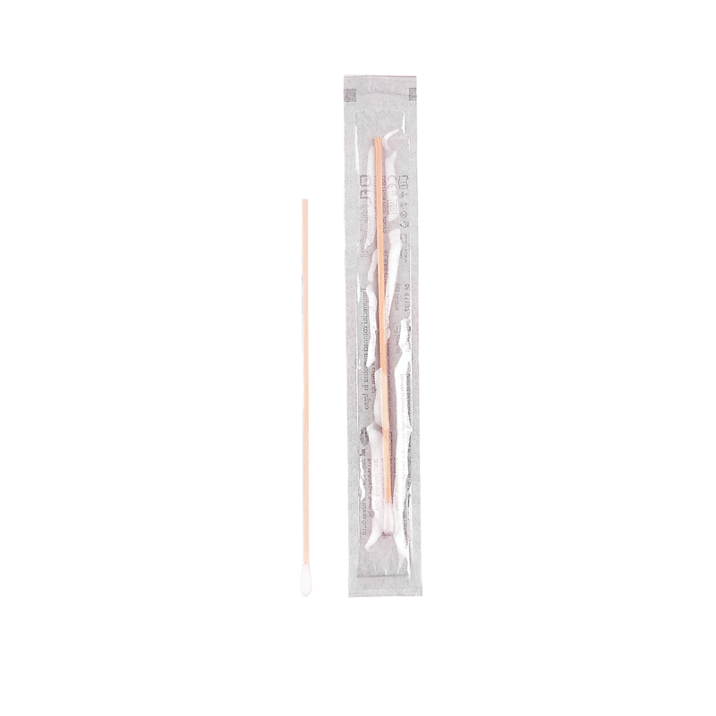 tampone asta legno con punta in cotone