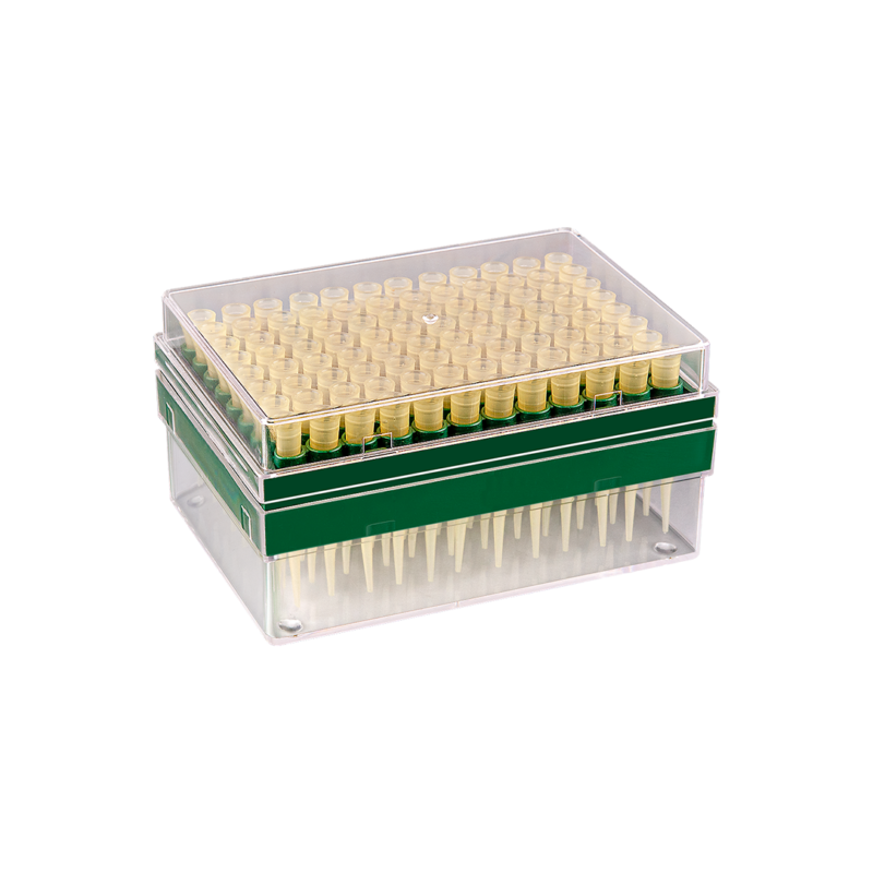 puntale tipo gilson in rack da 96 pezzi