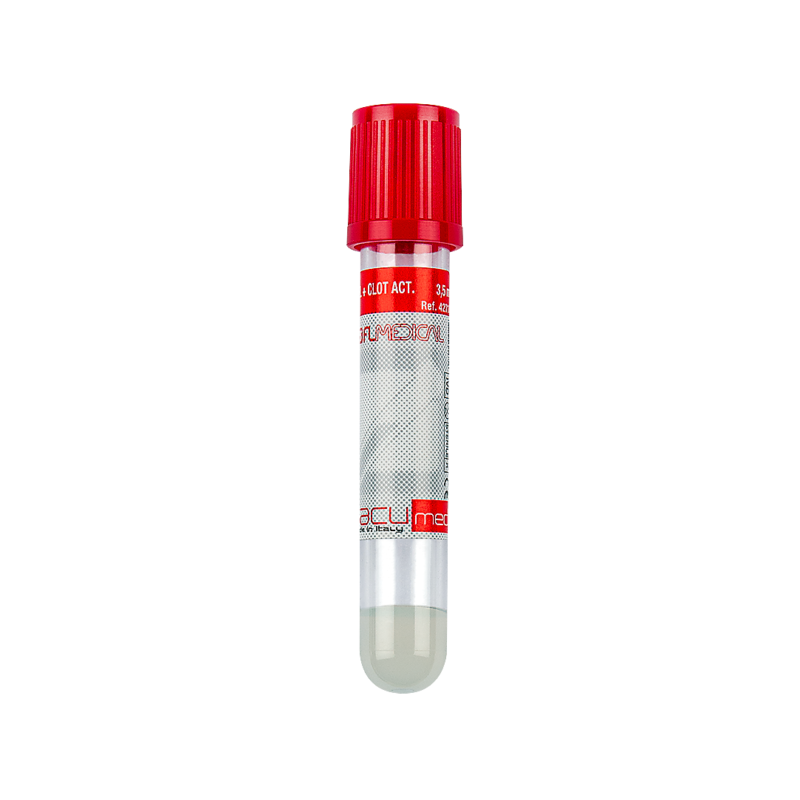 vacumed® con gel separatore + attivatore di coagulazione tappo rosso