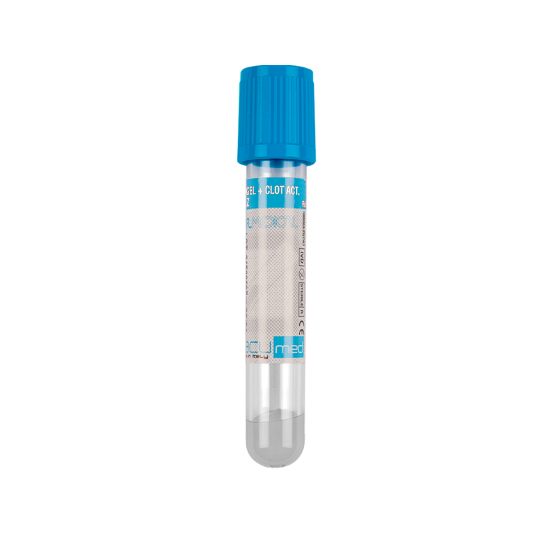 vacumed® con gel separatore + attivatore di coagulazione tappo blu